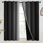 SimpleHome Black Ombre 100% Blackout Curtains by SimpleHome
