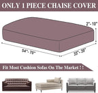 Couch Cushion Cover Chaise Lounge Cover Washable Separate Seat Chaise Couch - Image 6