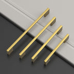 Amerdeco 10 Pack Vibrant Brushed Moderne Brass Zinc Alloy Cabinet Pulls 5"
