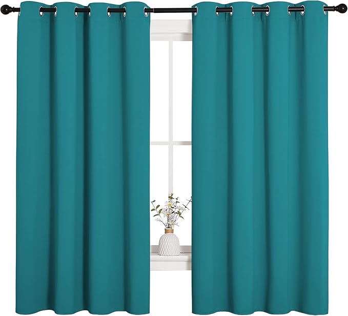 NICETOWN Room Darkening Curtains 68 inch Length 2 Panels, Thermal Insulated - Image 2