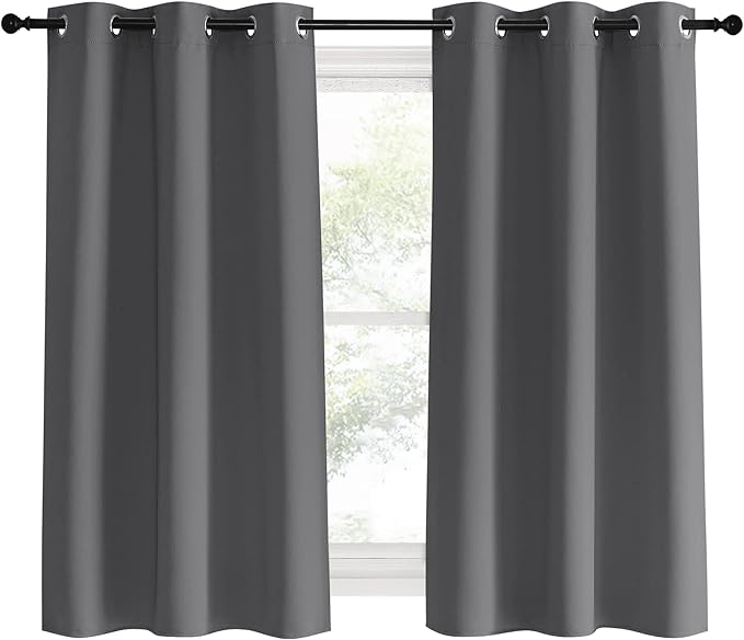 NICETOWN Grey Blackout Curtain Panels - Image 2