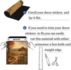 Thanksgiving Dishwasher Magnet Cover 23 x 25.5 Inch, Fall Farm Scarecrow Dishwasher Magnetic Cover, PVC Dishwasher Decorative Magnet for Kitchen Decor