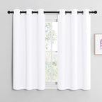 NICETOWN White Window Curtain Panels 50 inch Length, 50% Light Blocking Curtains by NICETOWN