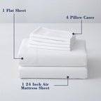 Air Mattress Sheet Set with Inflation Opening, Full, White