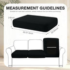 hyha 4Pcs Patio Cushion Covers, Stretch Outdoor Couch Cushion Covers Replacement - Image 2