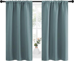NICETOWN Greyish Blue Blackout Curtains Panels - Image 2