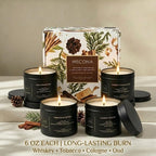 WECONA Candles for Men, 4 Pack Scented Candle Gift Set