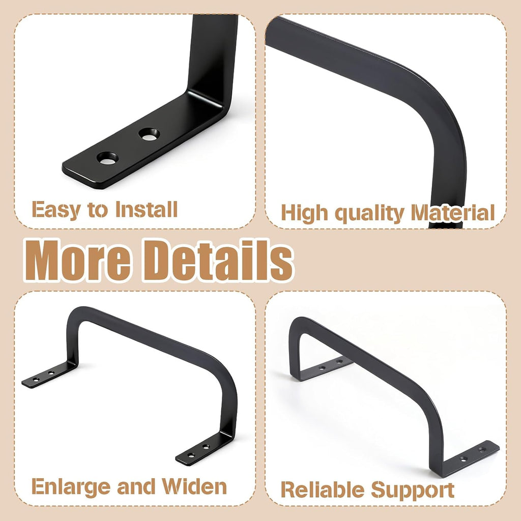 SHENLIU 6Pcs Mattress Retainer Bar, Adjustable Metal Mattress Slide Stopper