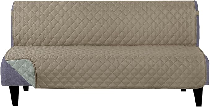U-NICE HOME Reversible Futon Cover Sofa Slipcover Armless Furniture Protector by U-NICEHOME