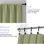 Simplebrand Ava Sage Green Blackout Curtains - Image 4