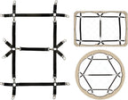 Bed Sheet Straps,Fitted Sheet Clips,Adjustable Bed Sheet Fasteners for Fitted Bed Sheets, Bed Scrunchie for Mattress Pad Covers (Black3)