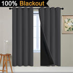 Yakamok 100% Blackout Curtains, 2 Thick Layers Thermal Insulated Total Blackout - Image 2