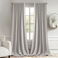 MIULEE Stone Back Tab Blackout Curtains 102 Inch Long 2 Panels Set by MIULEE