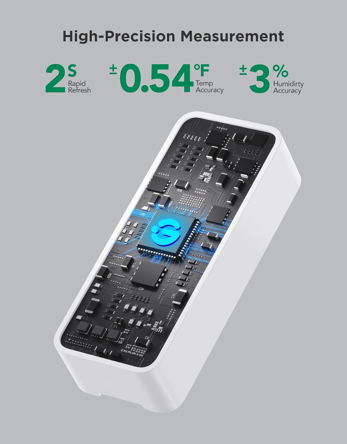 GoveeLife 2.0 WiFi Hygrometer Thermometer with Gateway, Mini Sensor 3-Pack