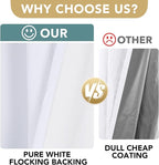 H.VERSAILTEX White Blackout Curtains, Thermal Curtains 96 inches Long 100% - Image 5
