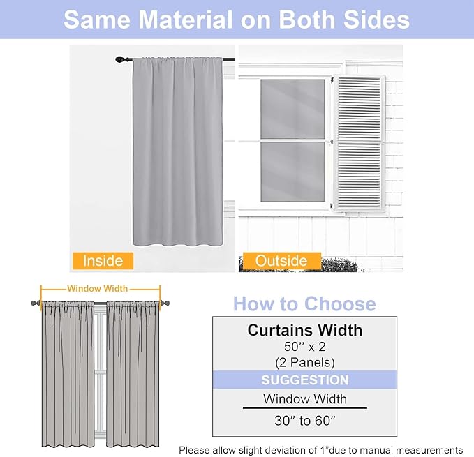 Simplebrand Ava Silver Grey Blackout Curtains - Image 8