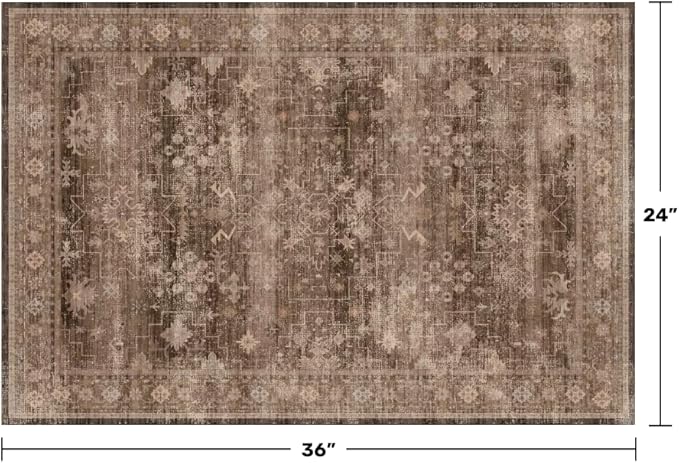 Boho Taupe Brown 2x3 Entryway Rug - Image 2
