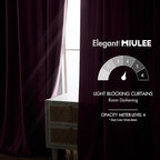 MIULEE Dark Purple Velvet Curtains 90 inches - Image 5