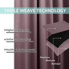 NICETOWN Thermal Insulated 100% Blackout Curtains, Noise Reducing Performance - Image 6