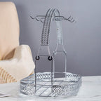 Mug and Coffee Cup Holder Stand for Kitchen Counter, Wrought Iron, Silver