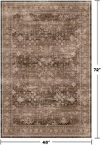 Boho Taupe Brown 4x6 Living Room Rug - Image 2