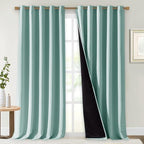NICETOWN Full Shading Curtains for Windows, Super Heavy-Duty Black Lined by NICETOWN