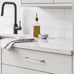 5 Pack Brushed Nickel Cabinet Handles, 5" Solid Kitchen Drawer Pulls