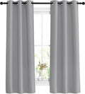 NICETOWN Silver Grey Bedroom Curtains 63 inch Length 2 Panels Set by NICETOWN