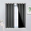 Yakamok Dark Gray 100% Blackout Curtains, Energy Saving Thermal Insulated 2 by Yakamok