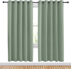 NICETOWN Greyish Green Blackout Draperies Curtains - Image 2