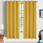 Yakamok Blackout Curtains Room Darkening Thermal Insulated Grommet top Window by Yakamok
