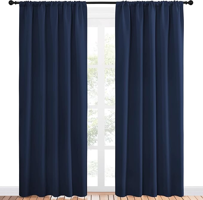 NICETOWN Navy Curtains Blackout Draperies - Image 2