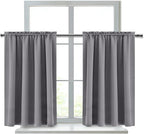 DWCN Short Grey Blackout Curtains - Image 8