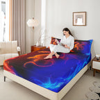 Erosebridal Dragon Bedding Set Nebula Fitted Sheet Queen Size Mysterious