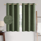 MIULEE 100% Blackout Linen Textured Curtains by MIULEE