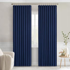 MIULEE Navy Blue Back Tab Blackout Curtains 84 Inch Length 2 Panels Set - Image 9