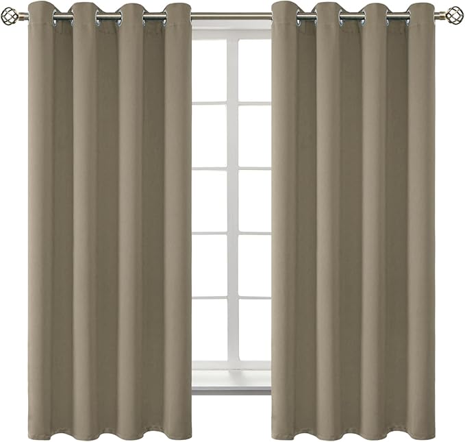 BGment Room Darkening Curtains 63 Inches Long by BGment