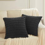Fancy Homi 4 Packs Boho Black Decorative Throw Pillow Covers 16x16 Inch - Image 6