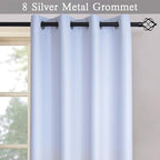 SimpleHome 84 Inch Long Ombre Blackout Curtains Gradient White and Black Room - Image 3