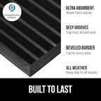 GORILLA GRIP 100% Waterproof All-Season WeatherMAX Doormat US Designed Natural - Image 2