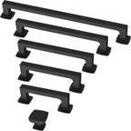 Franklin Brass (10-Pack) – Square Matte Black Cabinet Knobs for Dressers, Drawers, Kitchen Cabinet Door, Vanity, Furniture, Closet Knobs, 1-1/8 Inch | Parow