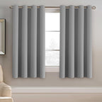 H.VERSAILTEX Blackout Grey Curtains 63 Inch Length Curtains by HVERSAILTEX