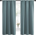 NICETOWN Greyish Blue Blackout Curtains Panels - Image 2