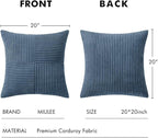 MIULEE Blue Decorative Throw Pillow Covers 20x20 Inch - Image 6