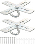 PATIKIL Ceiling Hook Kit, 2 Set Cross Design Metal Plate Mount Hanger Holder Ceiling Fan Light Fixture for Hanging Light Chandelier
