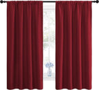 NICETOWN Christmas Burgundy Blackout Curtains and Drapes by NICETOWN