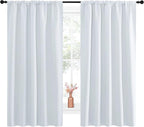 NICETOWN Greyish White Bedroom Curtain Panels by NICETOWN