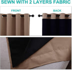 NICETOWN Cappucciono Kitchen Full Blackout Short Curtain Panels, Super Thick - Image 5