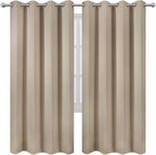 LEMOMO Khaki Thermal Blackout Curtains/52 x 72 Inch/Set of 2 Panels Room - Image 2