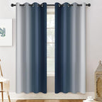 Yakamok Room Darkening Ombre Curtains 72 Inch Length, Light Blocking Grommet - Image 2